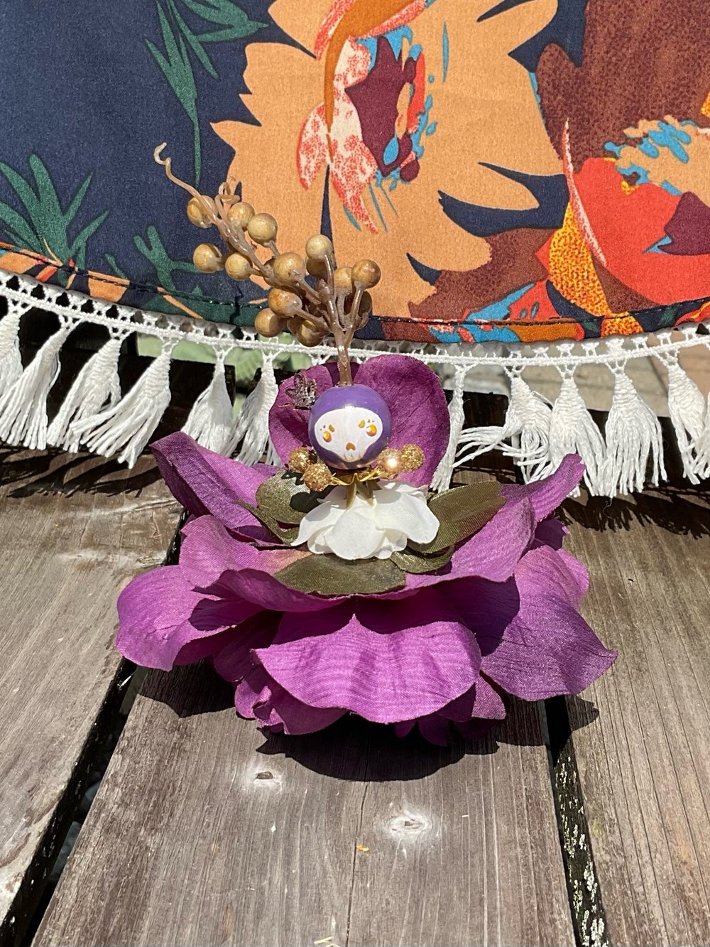 Image of Faux Flower Fae - Royal Skull
