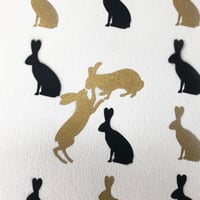 Image 2 of Bunny Love (Gold & Black Stencil)