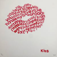 Image 1 of Kiss (Ruby Red Stencil)