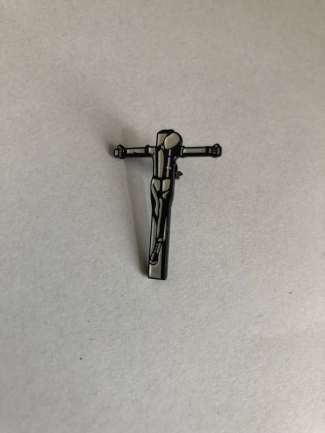 Crucified Skinhead Enamel Pin Badge