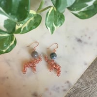 Copper elephant earrings 