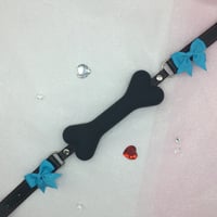Black/ blue bone gag 