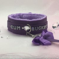 Purple cum bucket thick collar 