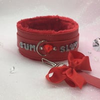 Cum Slut thick red collar 