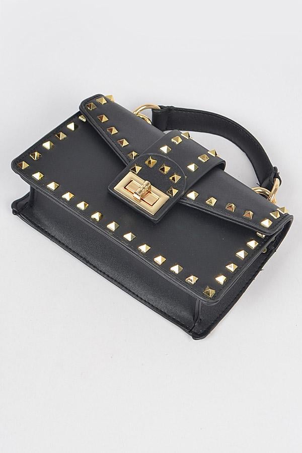Image of Neon Pink Studded Bag