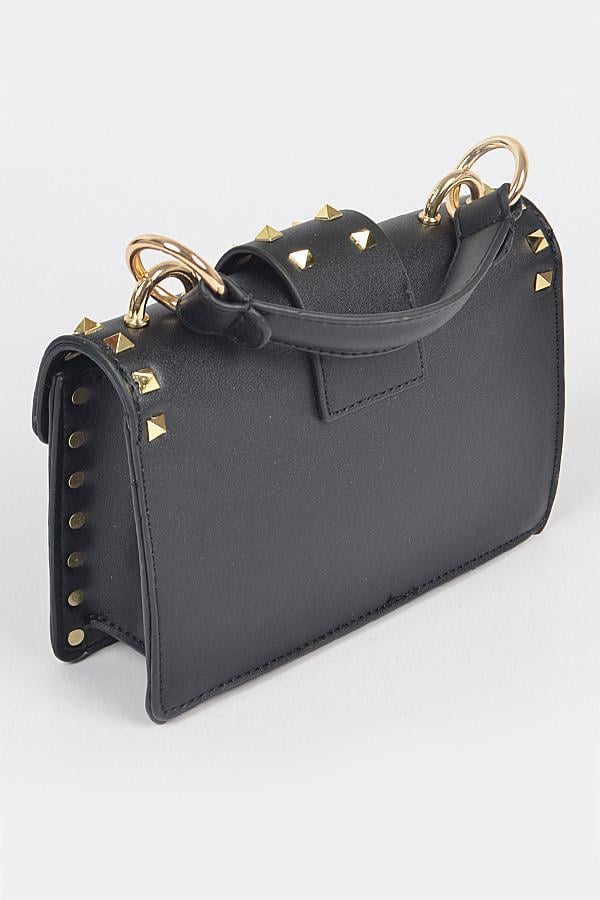 Image of Neon Pink Studded Bag