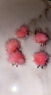 Pink Nail Pom Poms