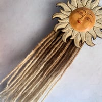 Image 2 of BLOND & LIGHT BLOND gradient synthetic dreadlock extensions