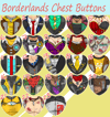Borderlands Character Chest Heart Buttons!