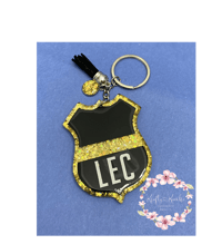 Image 1 of Police badge keychain