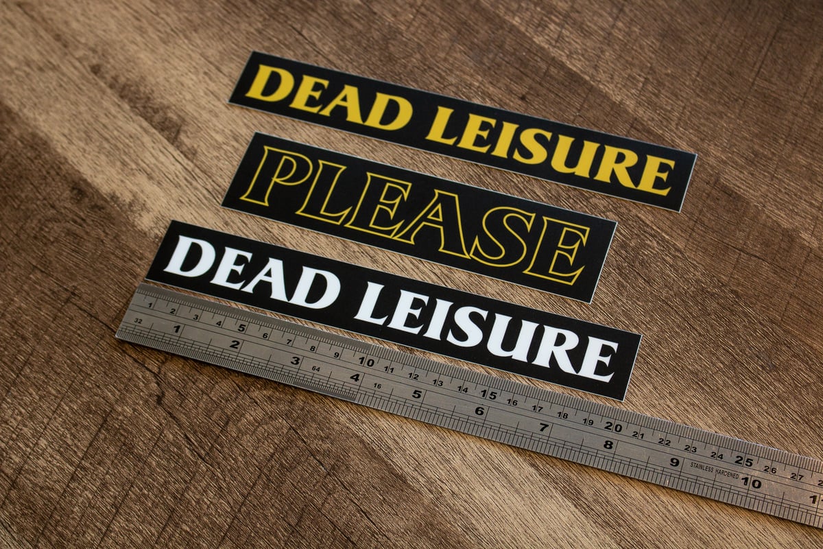 Dead Leisure Logo/Please Sticker Pack 