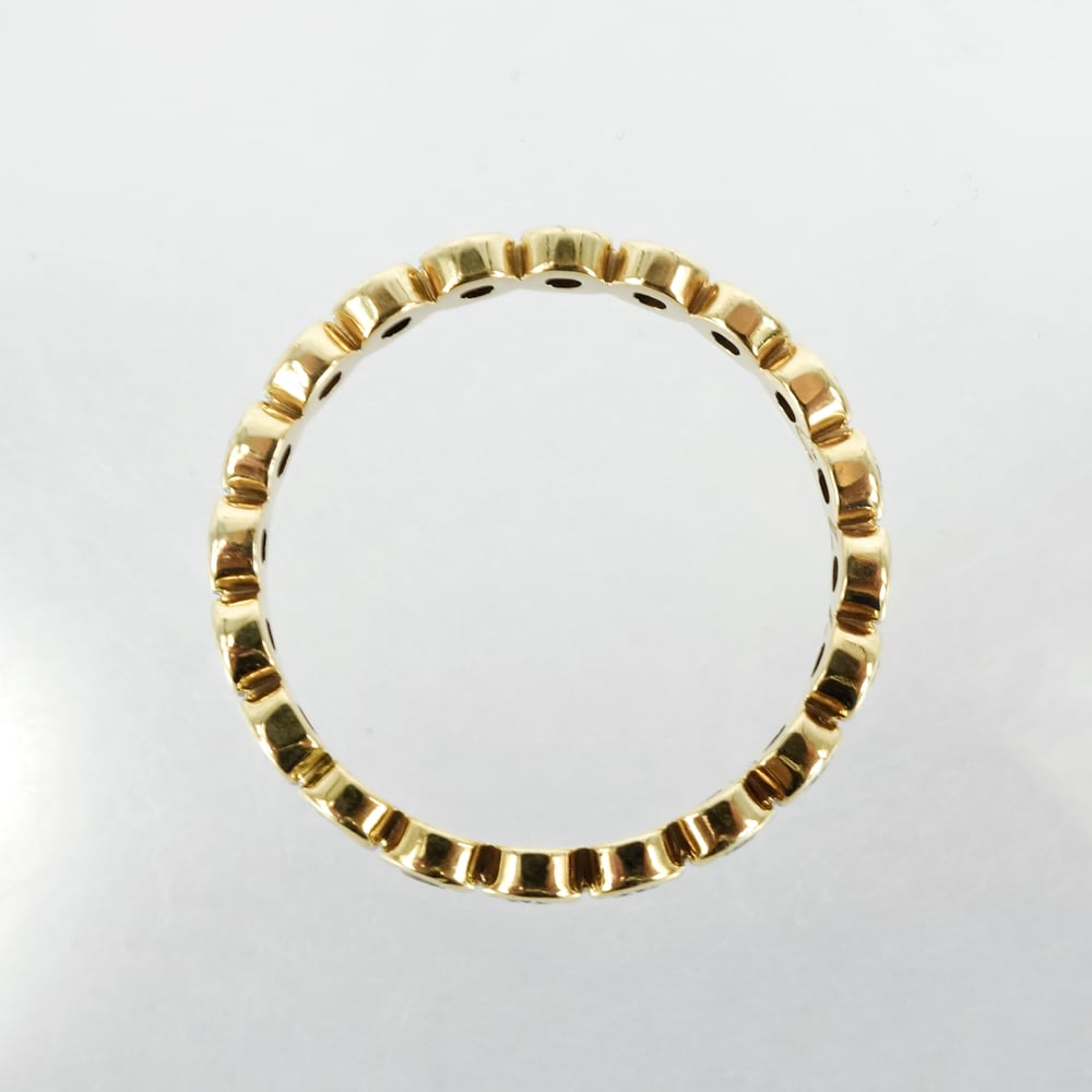 Image of 9ct yellow gold full circle diamond set eternity ring.  Pj0670