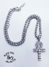 Icy Bling Ankh Necklace (Gold and Silver)