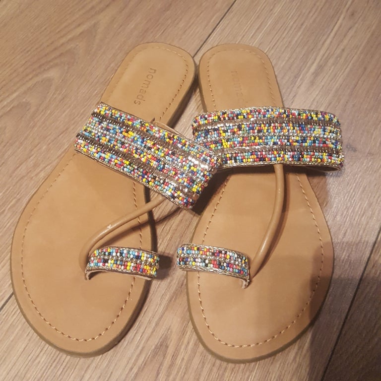 Beaded toe sale post sandals