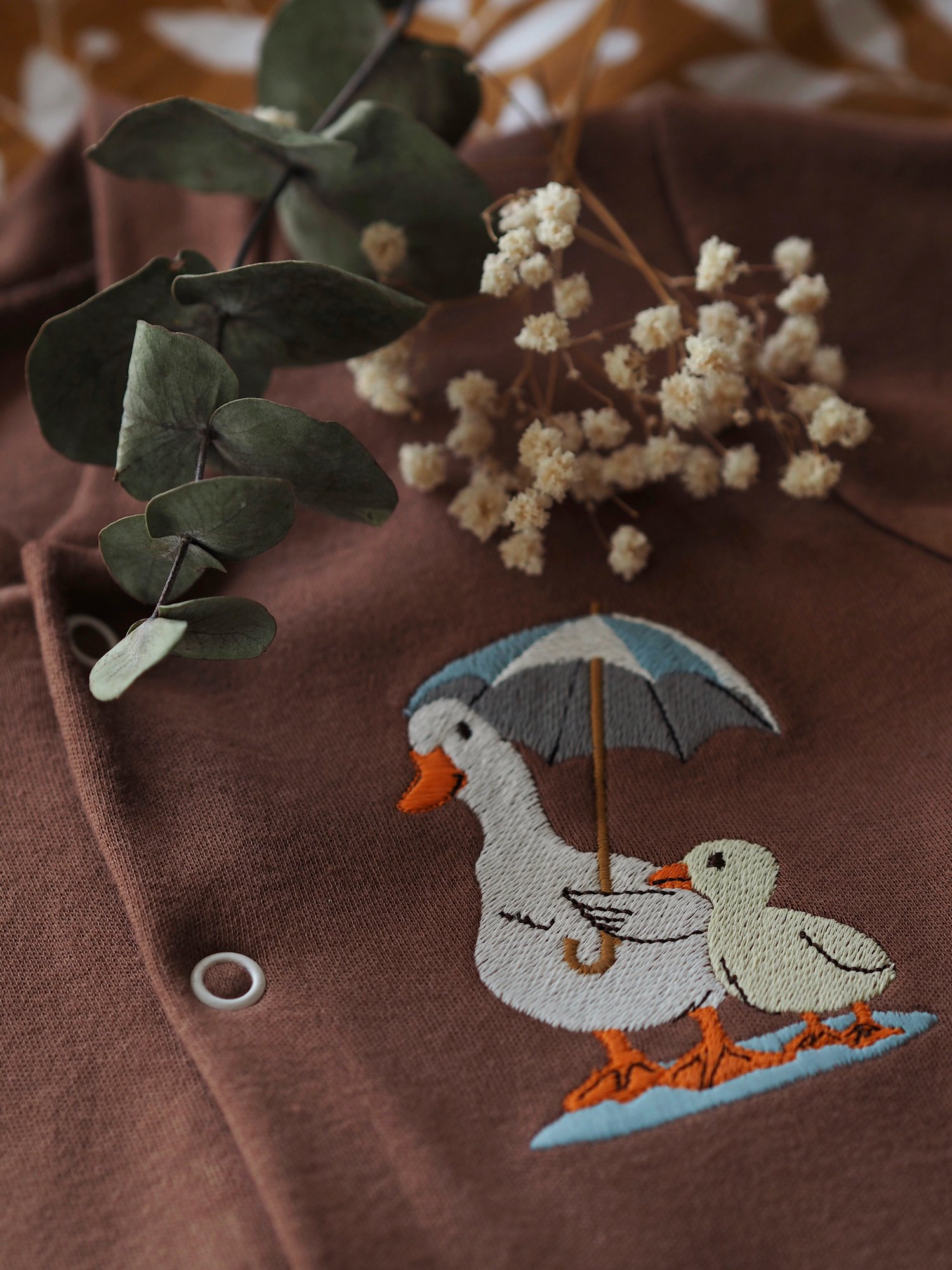 Image of Mummy & Me - Cinnamon Button Down Sleepsuit