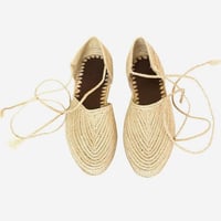 Image 4 of RAFFIA ANKLE STRAP SANDALS