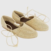 Image 5 of RAFFIA ANKLE STRAP SANDALS