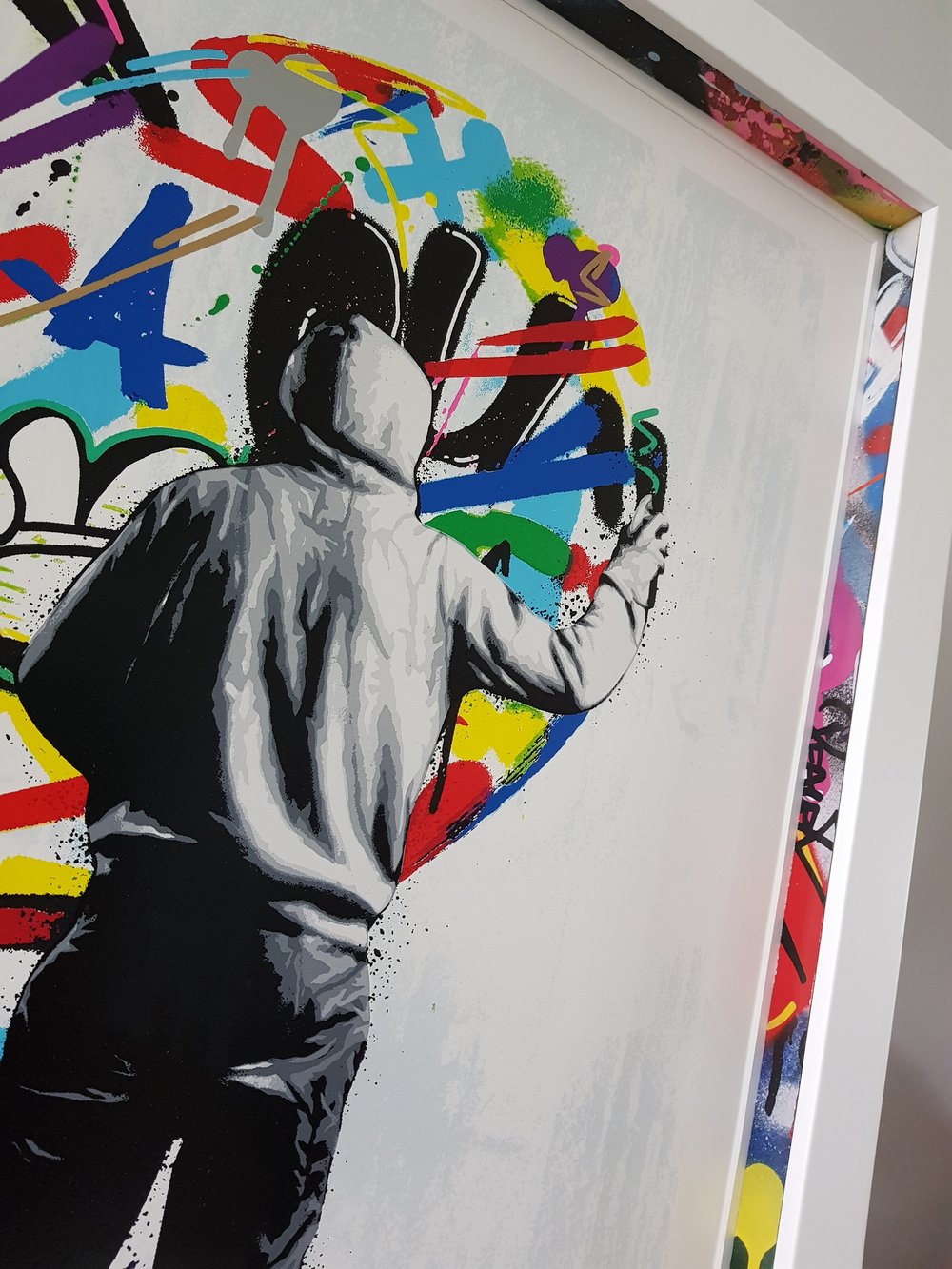 MARTIN WHATSON "PAINT LOVE"- FRAMED WITH CUSTOM SPACERS 24 COLOUR PRINT EDITION OF 150 - 55CM X 55CM