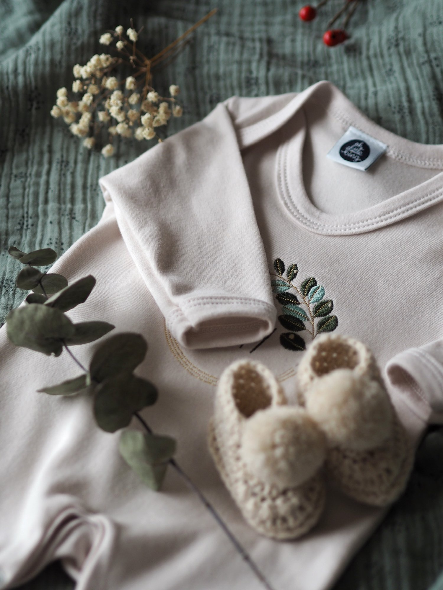 Image of Autumn Dew - Stone Sleepsuit