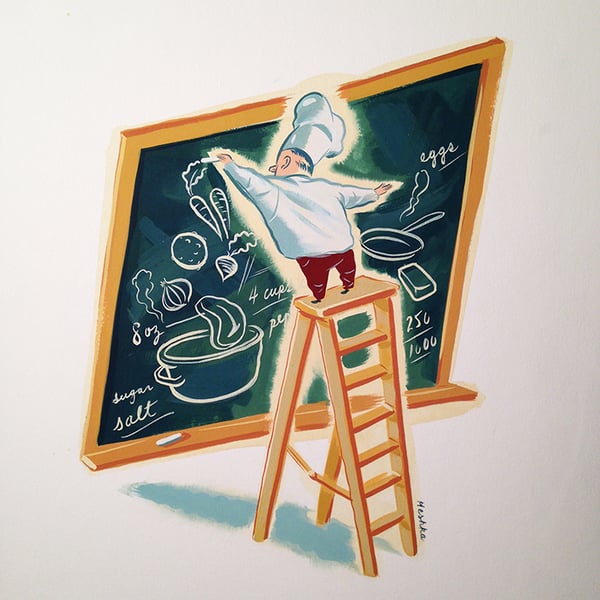 Image of Ryan Heshka - Chalk Board Chef