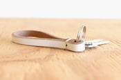 Image of White Leather Key Chain