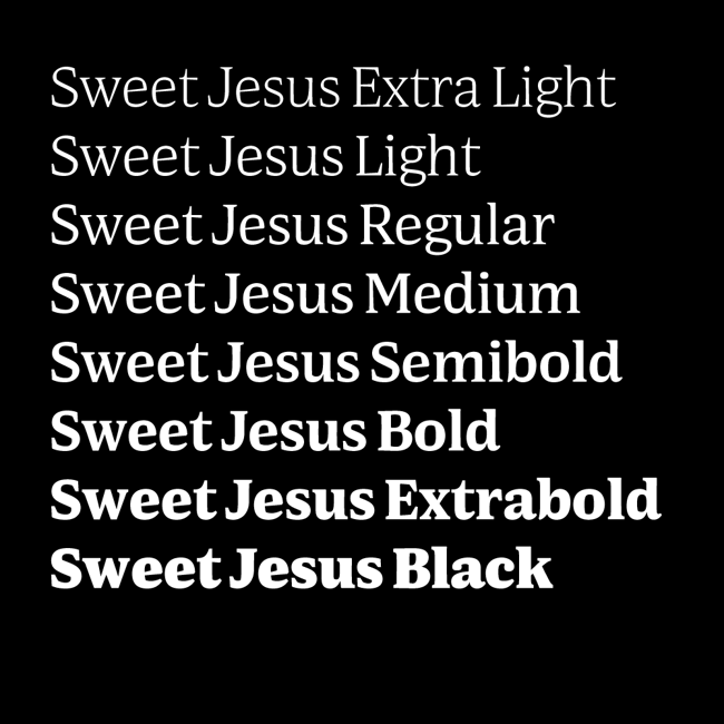 Sweet Jesus Font