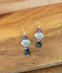 Image 3 of SEASHELL SERENITY EARRINGS Rhinestone 