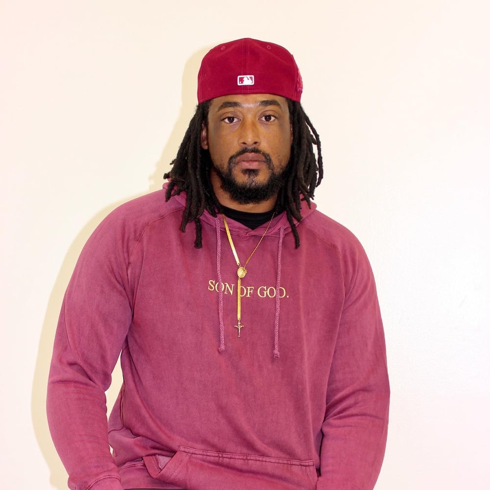 Image of SON OF GOD. “ BURGUNDY AGED BIBLE” HOODIE