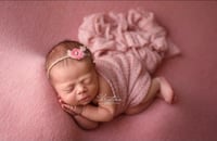 Image 2 of Remi Wool blend Beanbag backdrop in Pink