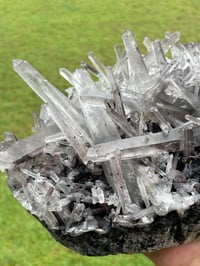 Image 24 of Laser Quartz Cluster In A Bed Of Hematite #1808