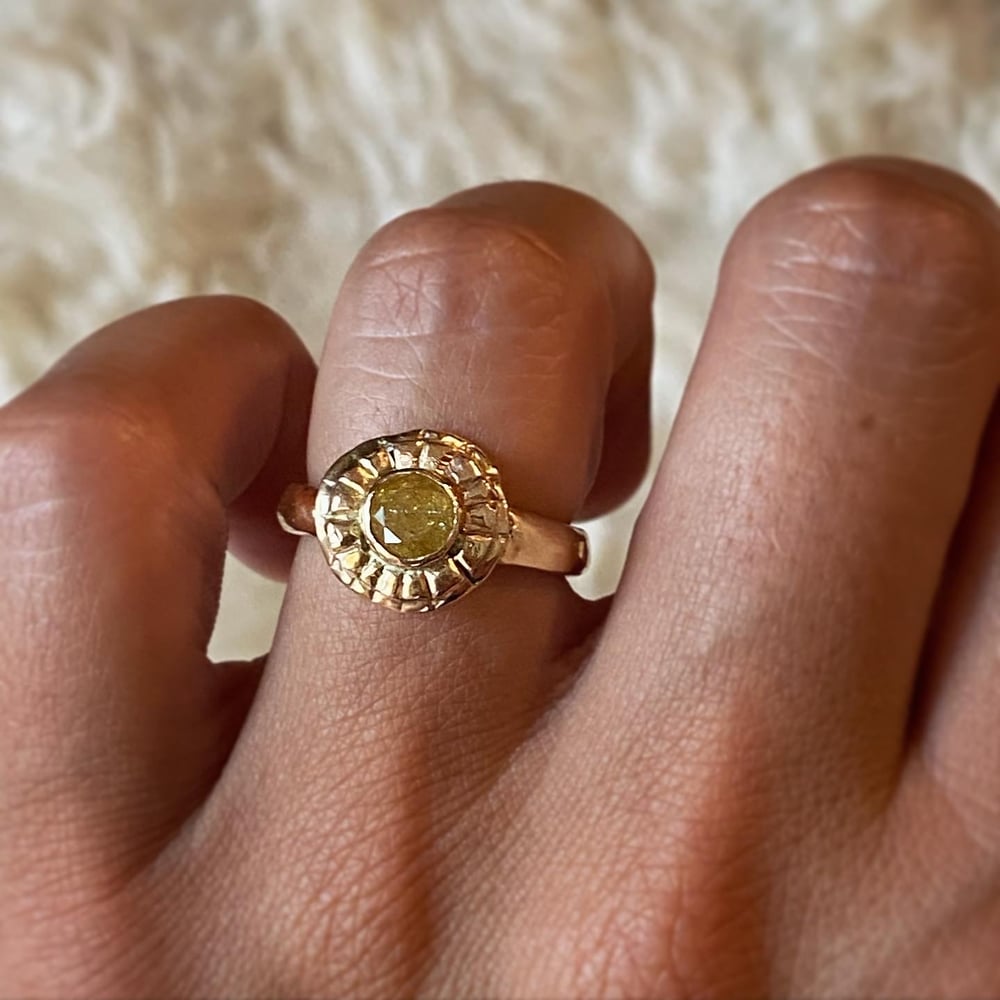 Image of Yellow Diamond Solstice Ring