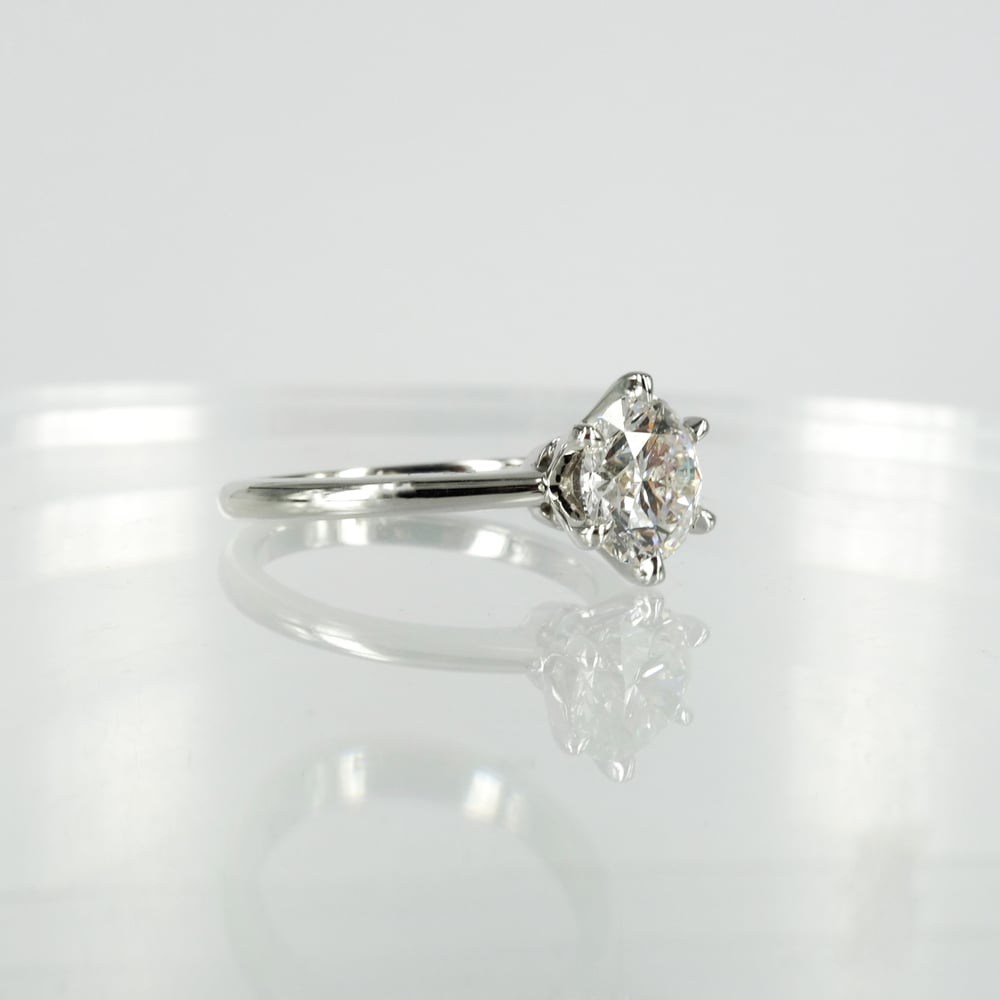 Image of 18ct white gold diamond solitaire diamond engagement ring. PJ5800