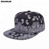 Black bandana full print snapback
