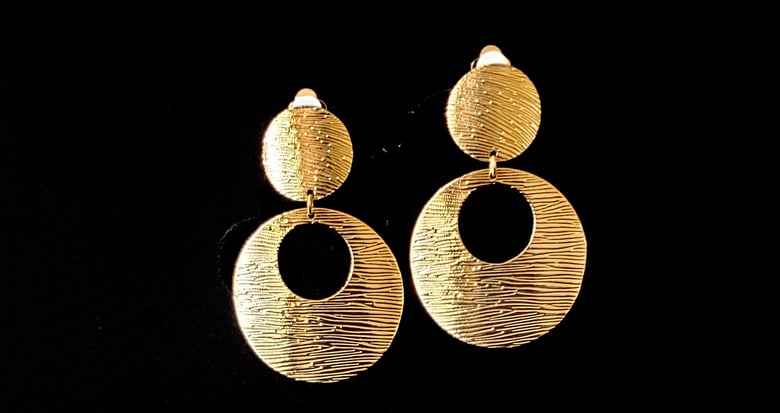 Image of Gold Large Circle Clip-Ons