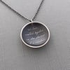 Sterling Silver Rainbow Quote Necklace