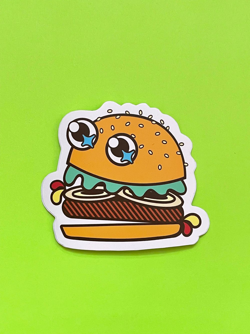 Kawaii Hamburger Sticker