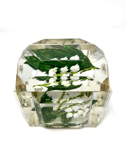 Image of Painted Mini Victorian Lucite Box