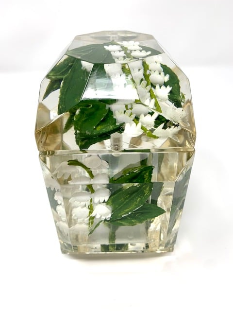 Image of Painted Mini Victorian Lucite Box
