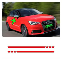 Image 1 of X2 Wing Mirror Slash/ Full Decal Stickers for Audi A1 / S1