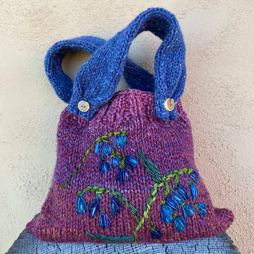 Image of Bluebells Knitted Pouch