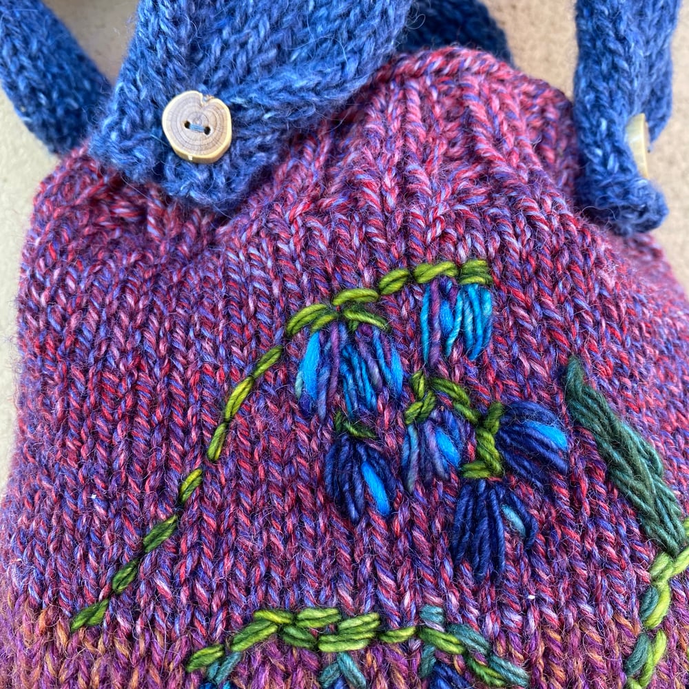 Image of Bluebells Knitted Pouch