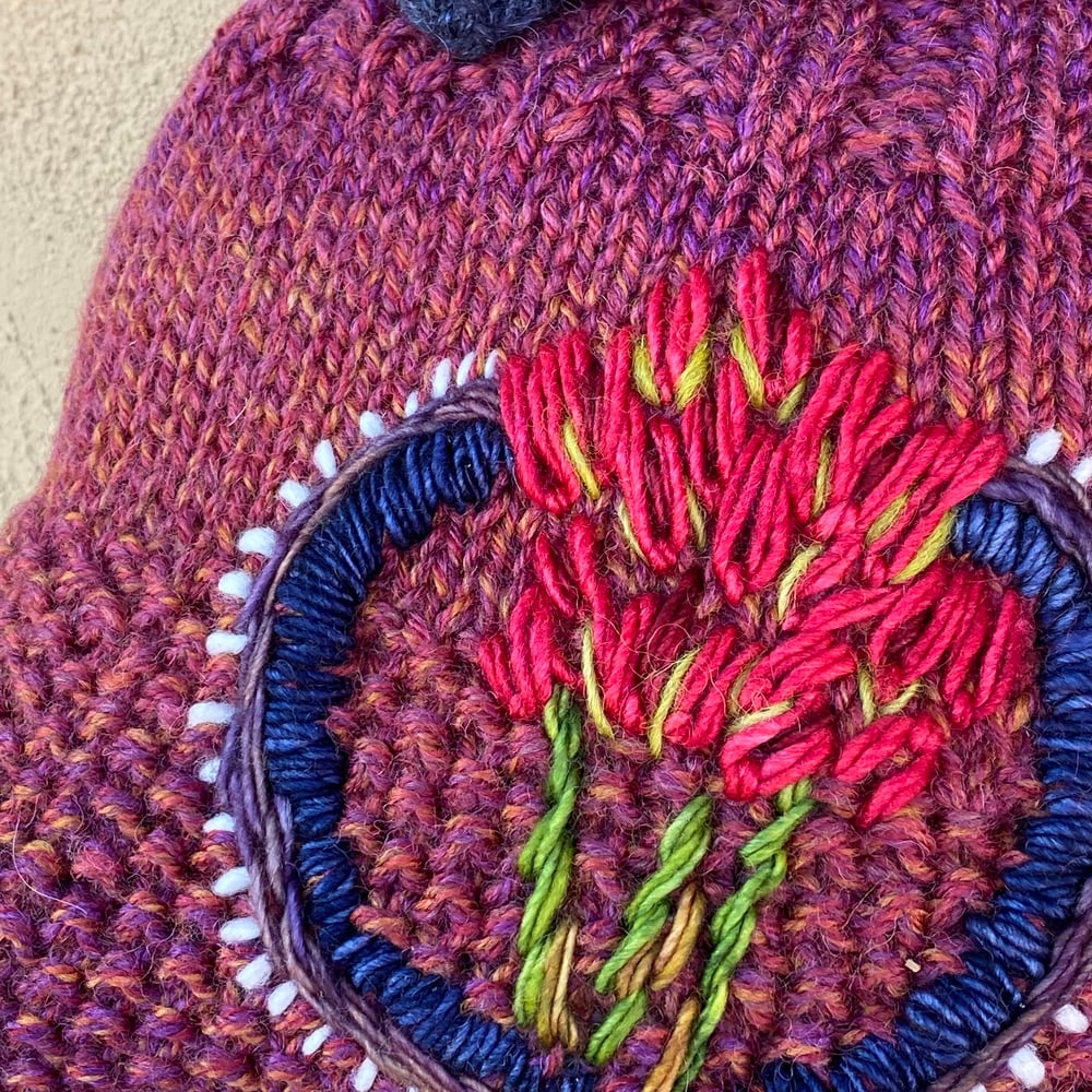Image of Giant Red Paintbrush Knitted Pouch