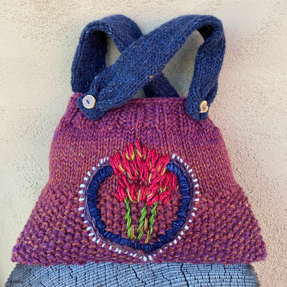 Image of Giant Red Paintbrush Knitted Pouch