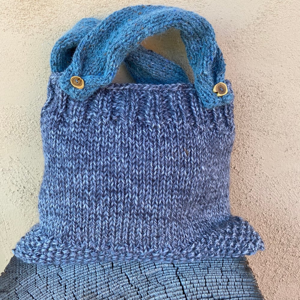 Image of Alpine Forget-Me-Nots Knitted Pouch