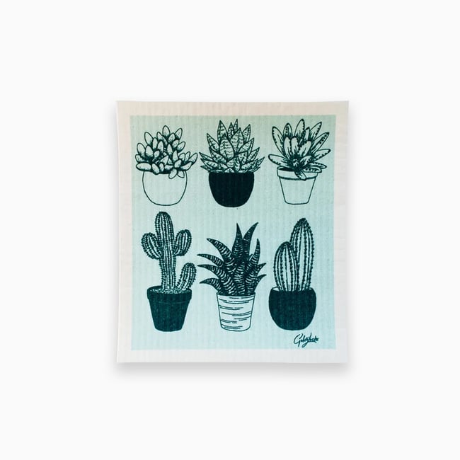 Swedish Dishcloth: Cacti