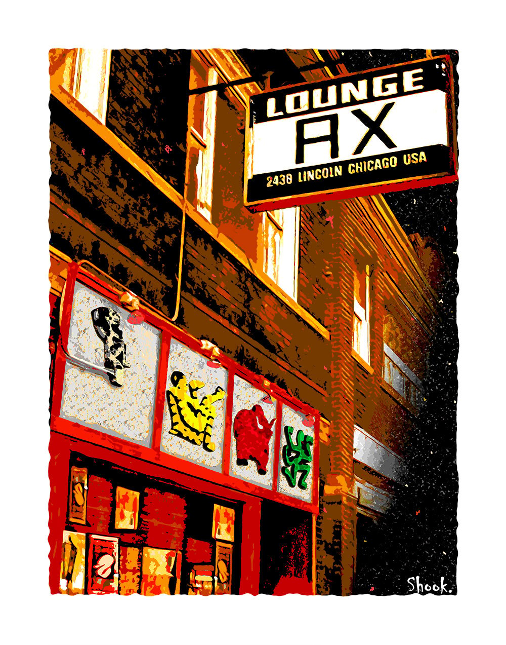 Lounge Ax Chicago Giclée Art Print  (Multi-size options)