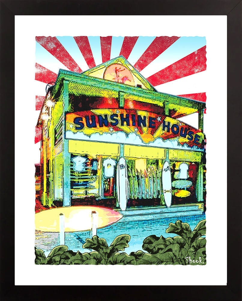 Sunshine House Surf Shop Ocean City MD Giclée Art Print (Multi-size options)