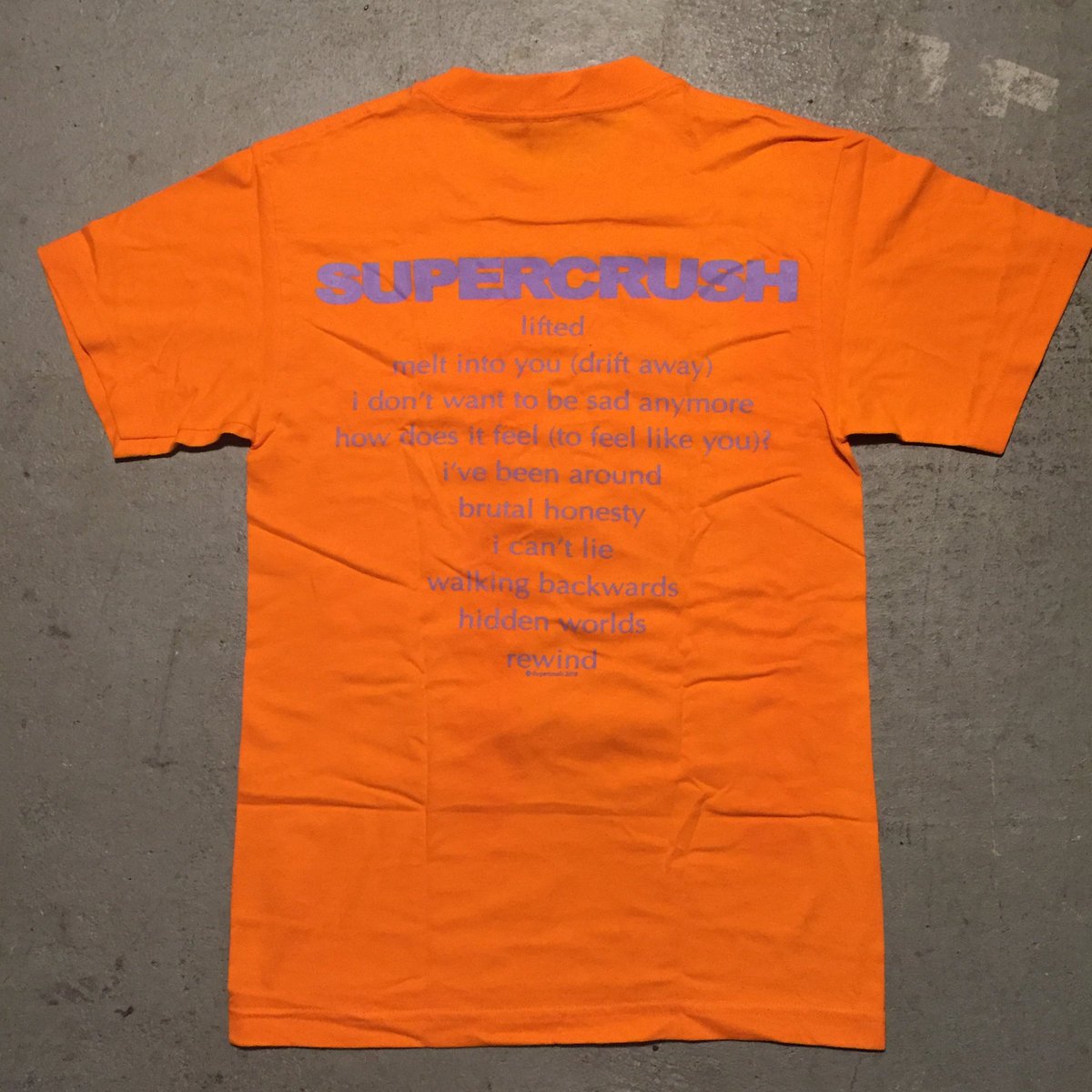 Image of SUPERCRUSH - Never Let You Drift Away T-shirt (2 color options)