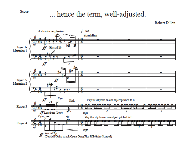 Image of ...hence the term, well adjusted. - Score and Parts (PDF)
