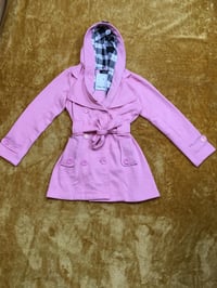 Wool & blends Hooded coat belts jacket 